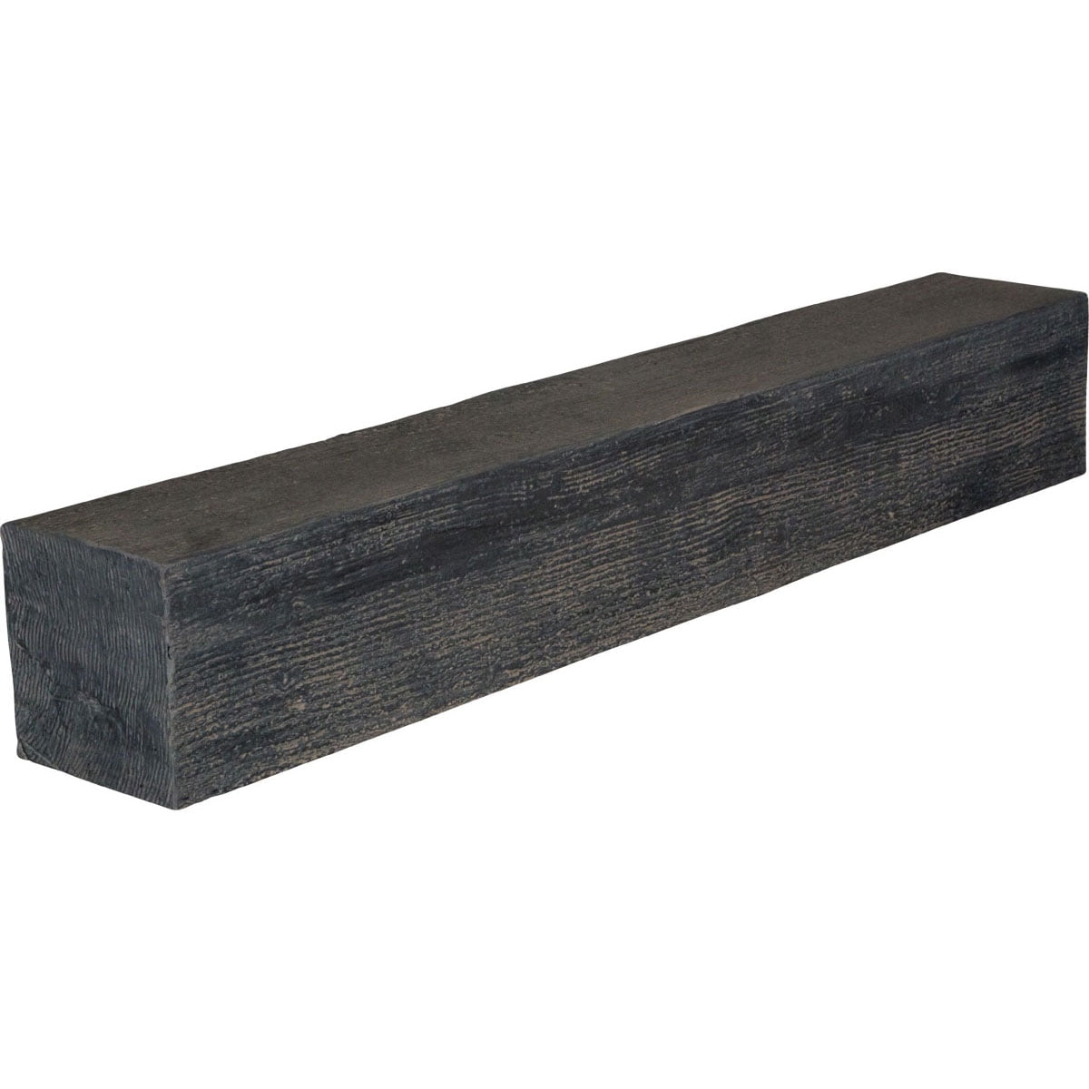 Ekena Millwork 8"H x 8"D x 36"W Rough Sawn Faux Wood Fireplace Mantel, Aged Ash