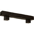 thumbnail image 1 of Ekena Millwork 8"H x 8"D x 48"W Riverwood Faux Wood Fireplace Mantel Kit w/ Alamo Corbels, Premium Hickory, 1 of 10