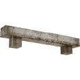 thumbnail image 1 of Ekena Millwork 8"H x 8"D x 48"W Rough Sawn Faux Wood Fireplace Mantel Kit w/ Alamo Corbels, Vintage Mahogany, 1 of 10