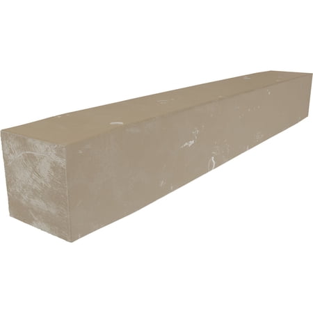 Ekena Millwork 8"H x 8"D x 60"W Knotty Pine Faux Wood Fireplace Mantel, White Washed