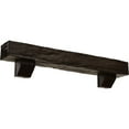 thumbnail image 1 of Ekena Millwork 8"H x 8"D x 60"W Riverwood Faux Wood Fireplace Mantel Kit with Ashford Corbels, Natural Mahogany, 1 of 10