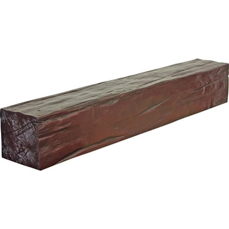 Ekena Millwork 8"H x 8"D x 72"W Riverwood Faux Wood Fireplace Mantel, Premium Cherry