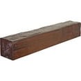 thumbnail image 1 of Ekena Millwork 8"H x 8"D x 84"W Hand Hewn Faux Wood Fireplace Mantel, Premium Mahogany, 1 of 1