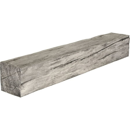 Ekena Millwork 8"H x 8"D x 84"W Riverwood Faux Wood Fireplace Mantel, Burnished Pine