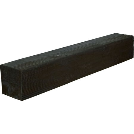 Ekena Millwork 8"H x 8"D x 84"W Sandblasted Faux Wood Fireplace Mantel, Natural Ash