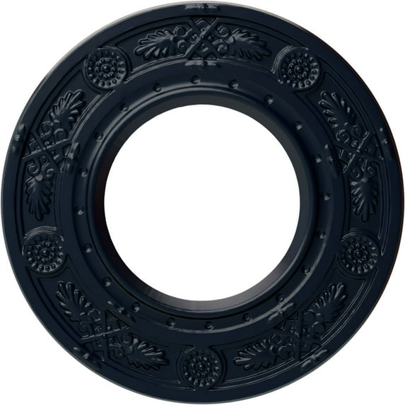 Ekena Millwork 8"OD x 3 7/8"ID x 1/2"P Daniela Ceiling Medallion (Fits Canopies up to 3 7/8"), Hand-Painted Midnight Dream
