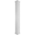 thumbnail image 1 of Ekena Millwork 8"W x 10'H Craftsman Classic Square Non-Tapered Calico Fretwork Column w/ Prairie Capital & Prairie Base, 1 of 8