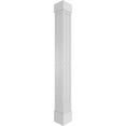 thumbnail image 1 of Ekena Millwork 8"W x 10'H Craftsman Classic Square Non-Tapered Cedar Park Fretwork Column w/ Standard Capital & Standard Base, 1 of 8