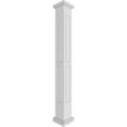 thumbnail image 1 of Ekena Millwork 8"W x 10'H Craftsman Classic Square Non-Tapered, Double Raised Panel PVC Column Kit, Tuscan Capital & Tuscan Base, 1 of 9