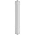 thumbnail image 1 of Ekena Millwork 8"W x 10'H Craftsman Classic Square Non-Tapered, Raised Panel PVC Column Kit, Prairie Capital & Prairie Base, 1 of 9