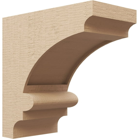 8"W x 16"D x 16"H Classic Diane Rough Cedar Woodgrain TimberThane Corbel, Primed Tan