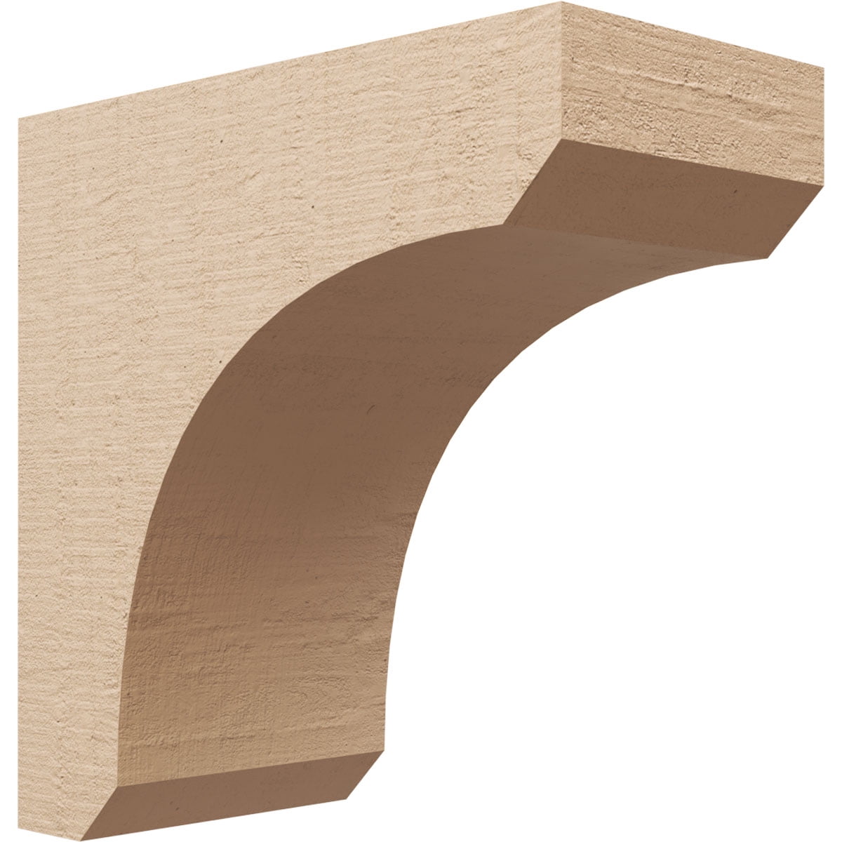 8"W x 16"D x 16"H Classic Legacy Rough Cedar Woodgrain TimberThane Corbel, Primed Tan