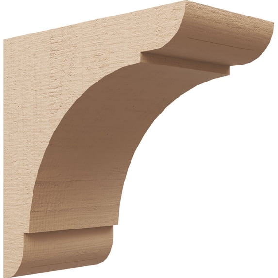 8"W x 16"D x 16"H Classic Olympic Rough Cedar Woodgrain TimberThane Corbel, Primed Tan