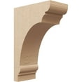 thumbnail image 1 of 8"W x 16"D x 24"H Classic Hughes Rough Cedar Woodgrain TimberThane Corbel, Primed Tan, 1 of 6