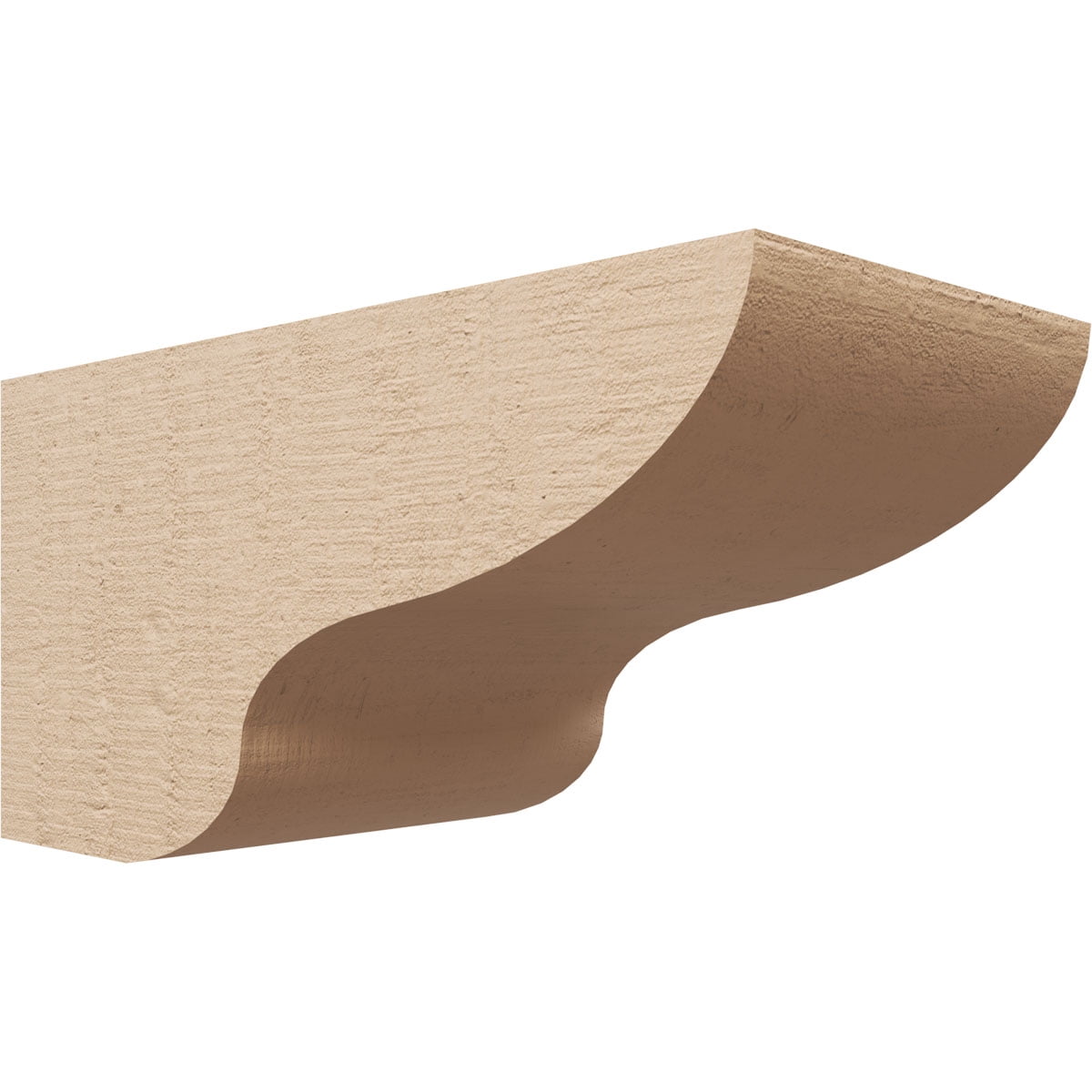 8"W x 16"D x 8"H Wide Greensboro Rough Cedar Woodgrain TimberThane Corbel, Primed Tan