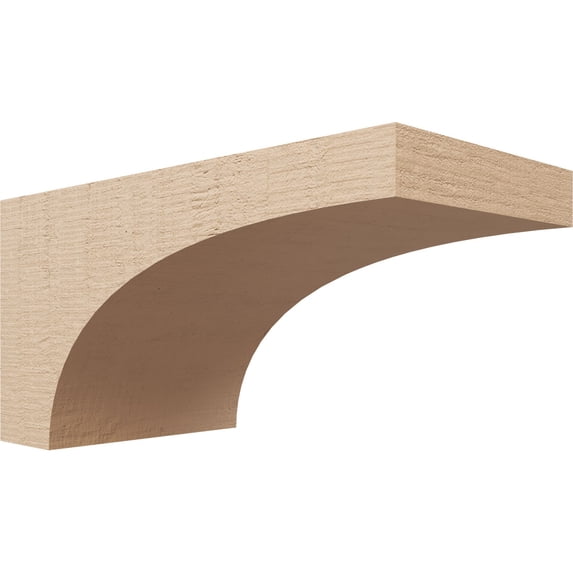 8"W x 16"D x 8"H Wide Huntington Rough Cedar Woodgrain TimberThane Corbel, Primed Tan