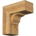 thumbnail image 1 of Ekena Millwork 8"W x 18"D x 18"H Balboa Block Rough Sawn Bracket w/ Offset Brace, Western Red Cedar, 1 of 25