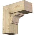 thumbnail image 1 of Ekena Millwork 8"W x 18"D x 18"H Merced Block Rough Sawn Bracket w/ Offset Brace, Douglas Fir, 1 of 25