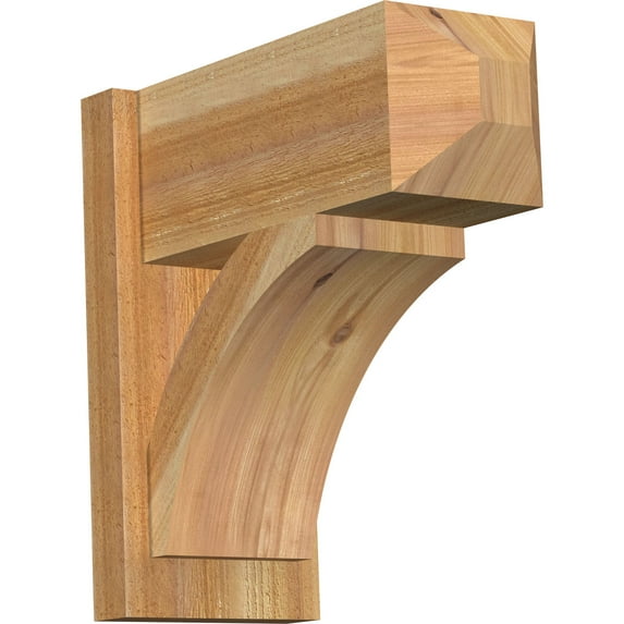 Ekena Millwork 8"W x 18"D x 18"H Thorton Rough Sawn Craftsman Outlooker, Western Red Cedar