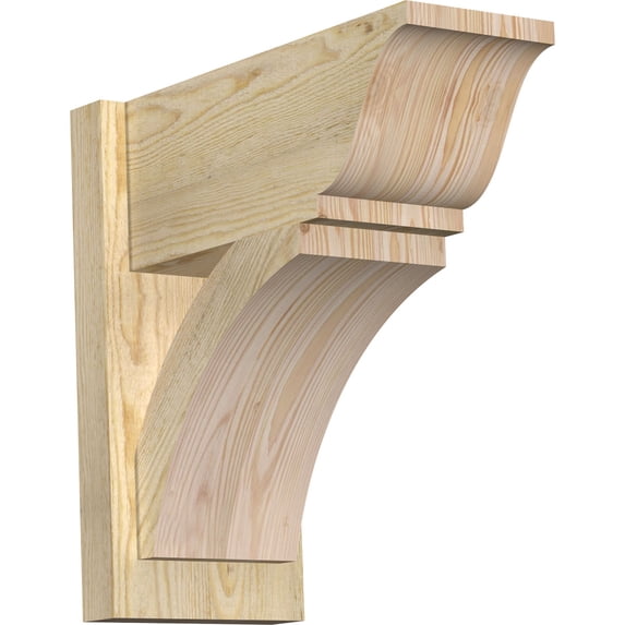 Ekena Millwork 8"W x 18"D x 18"H Thorton Rough Sawn Traditional Outlooker, Douglas Fir