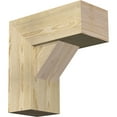 thumbnail image 1 of Ekena Millwork 8"W x 18"D x 18"H Traditional Block Rough Sawn Bracket w/ Offset Brace, Douglas Fir, 1 of 25