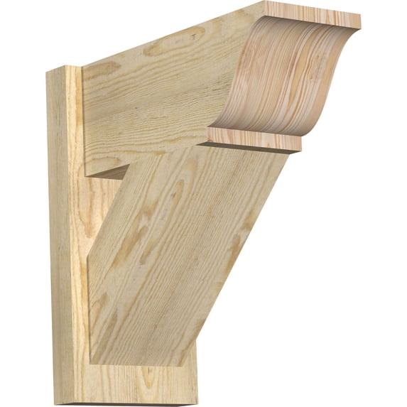 Ekena Millwork 8"W x 18"D x 18"H Traditional Rough Sawn Traditional Outlooker, Douglas Fir