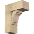 thumbnail image 1 of Ekena Millwork 8"W x 18"D x 22"H Merced Block Rough Sawn Bracket w/ Offset Brace, Douglas Fir, 1 of 25