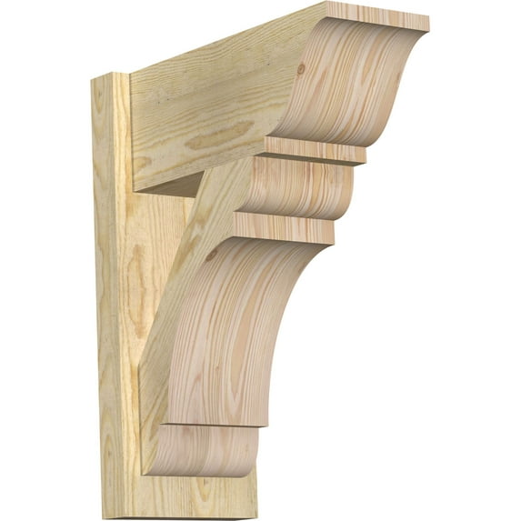 Ekena Millwork 8"W x 18"D x 22"H Olympic Rough Sawn Traditional Outlooker, Douglas Fir