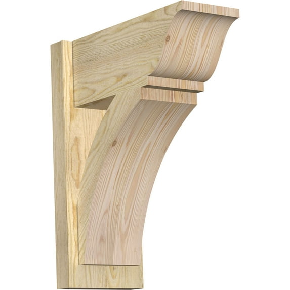 Ekena Millwork 8"W x 18"D x 22"H Thorton Rough Sawn Traditional Outlooker, Douglas Fir