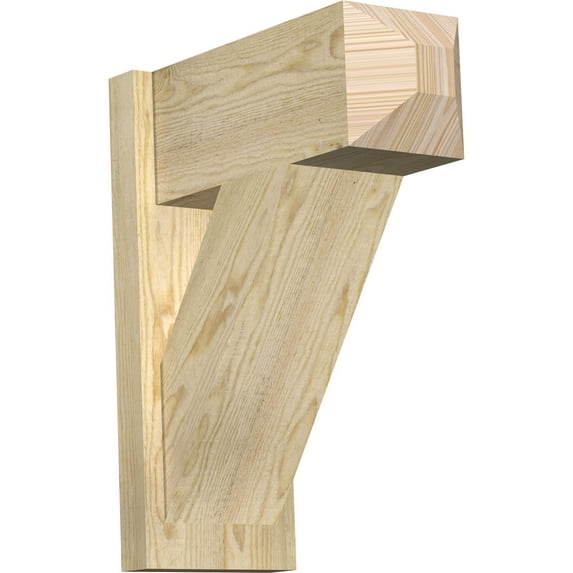 Ekena Millwork 8"W x 18"D x 22"H Traditional Rough Sawn Craftsman Outlooker, Douglas Fir