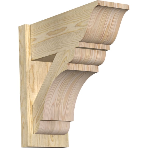 Ekena Millwork 8"W x 20"D x 20"H Olympic Rough Sawn Traditional Outlooker, Douglas Fir