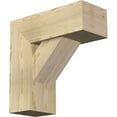 thumbnail image 1 of Ekena Millwork 8"W x 20"D x 20"H Traditional Block Rough Sawn Bracket w/ Offset Brace, Douglas Fir, 1 of 25
