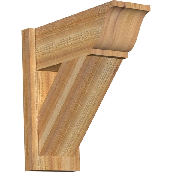 Ekena Millwork 8"W x 20"D x 20"H Traditional Rough Sawn Traditional Outlooker, Western Red Cedar