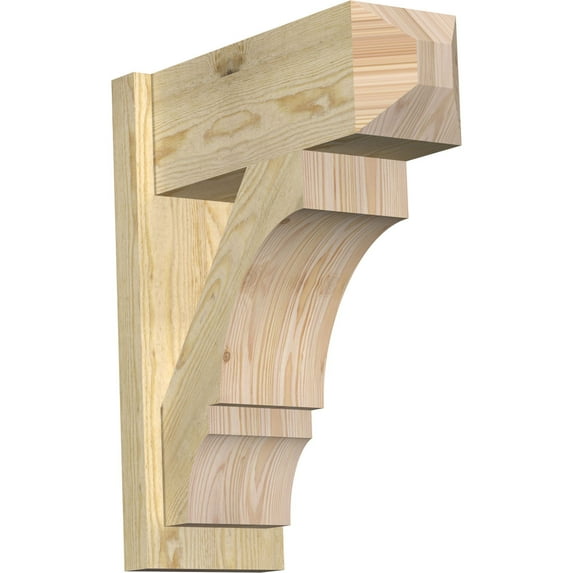 Ekena Millwork 8"W x 20"D x 24"H Balboa Rough Sawn Craftsman Outlooker, Douglas Fir