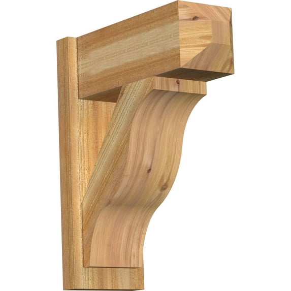 Ekena Millwork 8"W x 20"D x 24"H Funston Rough Sawn Craftsman Outlooker, Western Red Cedar