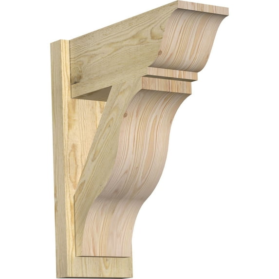 Ekena Millwork 8"W x 20"D x 24"H Funston Rough Sawn Traditional Outlooker, Douglas Fir