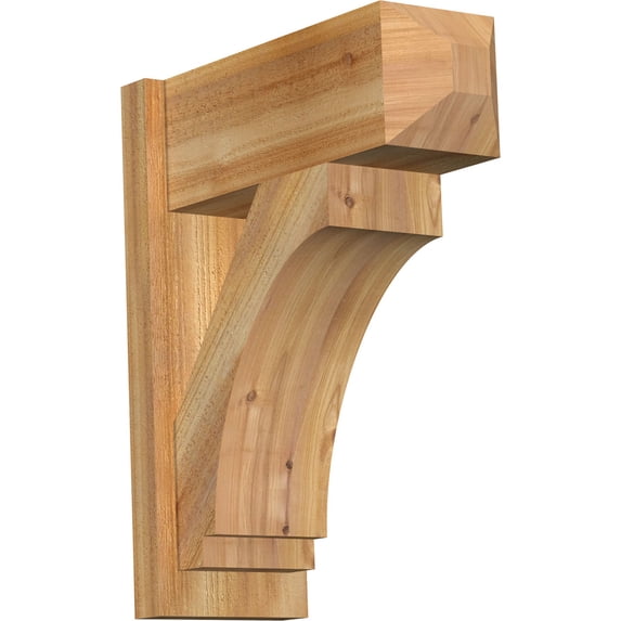 Ekena Millwork 8"W x 20"D x 24"H Imperial Rough Sawn Craftsman Outlooker, Western Red Cedar