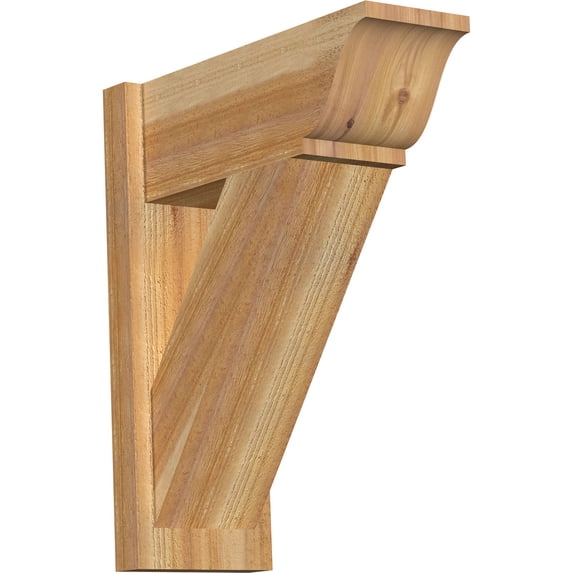 Ekena Millwork 8"W x 20"D x 24"H Traditional Rough Sawn Traditional Outlooker, Western Red Cedar