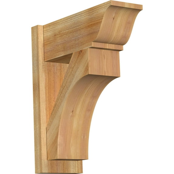 Ekena Millwork 8"W x 20"D x 24"H Westlake Rough Sawn Traditional Outlooker, Western Red Cedar