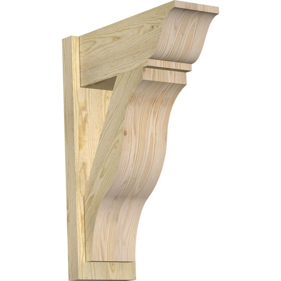 Ekena Millwork 8"W x 20"D x 28"H Funston Rough Sawn Traditional Outlooker, Douglas Fir