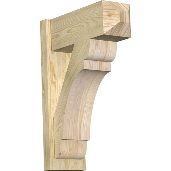 Ekena Millwork 8"W x 20"D x 28"H Olympic Rough Sawn Craftsman Outlooker, Douglas Fir