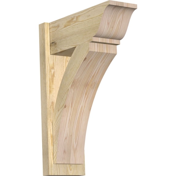 Ekena Millwork 8"W x 20"D x 28"H Thorton Rough Sawn Traditional Outlooker, Douglas Fir