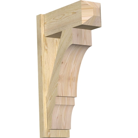 Ekena Millwork 8"W x 20"D x 32"H Balboa Rough Sawn Craftsman Outlooker, Douglas Fir