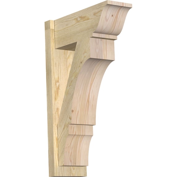 Ekena Millwork 8"W x 20"D x 32"H Balboa Rough Sawn Traditional Outlooker, Douglas Fir