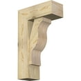 thumbnail image 1 of Ekena Millwork 8"W x 20"D x 32"H Funston Block Rough Sawn Bracket w/ Offset Brace, Douglas Fir, 1 of 25
