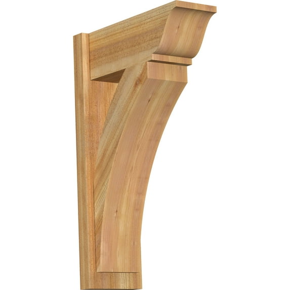 Ekena Millwork 8"W x 20"D x 32"H Thorton Rough Sawn Traditional Outlooker, Western Red Cedar