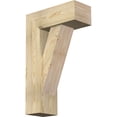 thumbnail image 1 of Ekena Millwork 8"W x 20"D x 32"H Traditional Block Rough Sawn Bracket w/ Offset Brace, Douglas Fir, 1 of 25