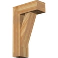 thumbnail image 1 of Ekena Millwork 8"W x 20"D x 32"H Traditional Block Rough Sawn Bracket w/ Offset Brace, Western Red Cedar, 1 of 25