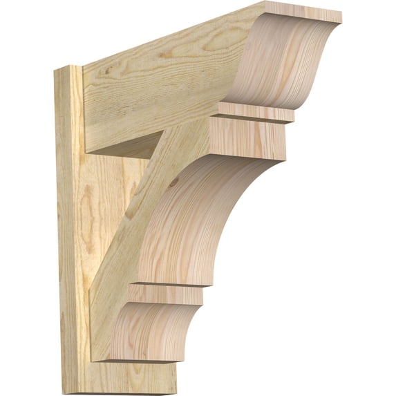 Ekena Millwork 8"W x 22"D x 22"H Balboa Rough Sawn Traditional Outlooker, Douglas Fir
