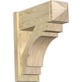 thumbnail image 1 of Ekena Millwork 8"W x 22"D x 22"H Merced Rough Sawn Arts and Crafts Outlooker, Douglas Fir, 1 of 4